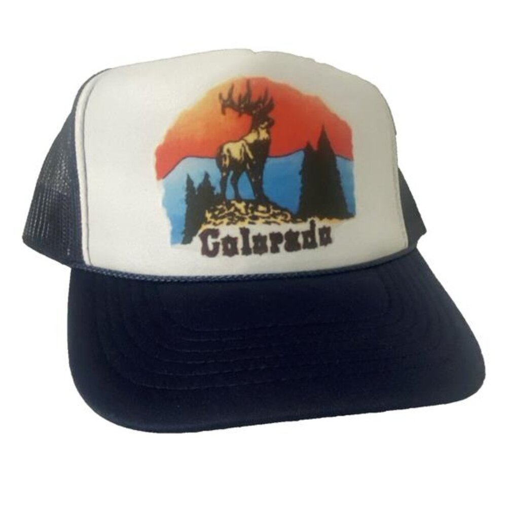 NWT Vintage Colorado Trucker Hat - New Old Stock - USA Workshop Printed - Navy - Picture 1 of 3